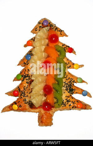 Natale crostata di frutta Foto Stock
