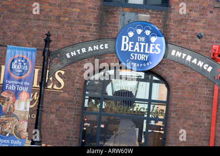 La storia dei Beatles mostra a Liverpool England Foto Stock