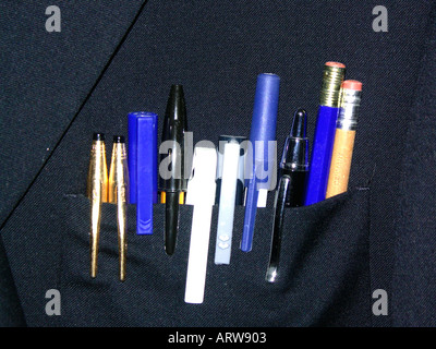 Penne matite in tuta Pocket Foto Stock