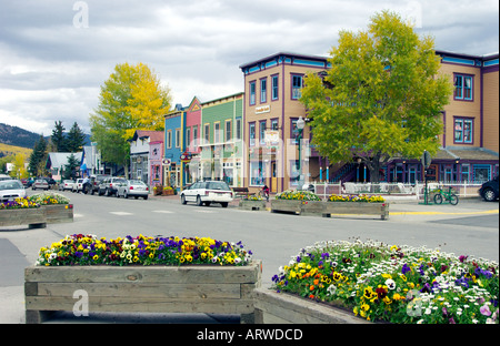 La strada principale del Crested Butte Colorado USA Foto Stock