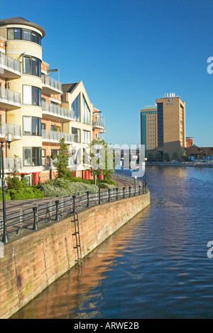 L'Hilton Hotel di Laganside, Belfast, Irlanda del Nord Foto Stock