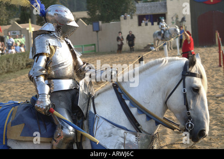 Knight al Renaissance festival a Crownsville Md Foto Stock