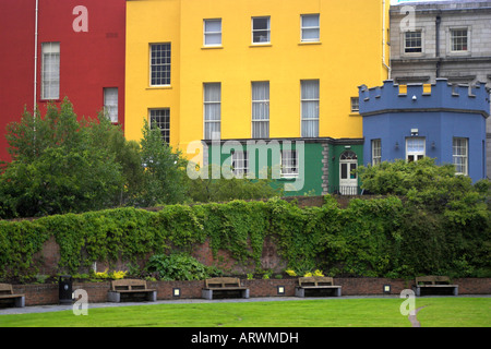 Dipinto luminosamente Appartamenti di Stato al Castello di Dublino. Dublino, County Dublin, Irlanda. Foto Stock