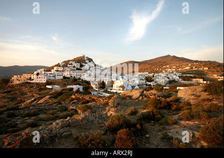 Chora, la città principale dell'isola di Ios, Grecia Foto Stock