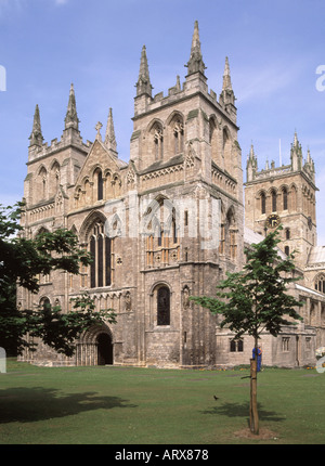 Selby Abbey parrocchia anglicana chiesa nella città di Selby nel North Yorkshire England Regno Unito fondata nel 1069 Foto Stock