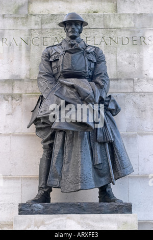 Detail from The Royal Artillery Memorial at Hyde Park Corner London England Foto Stock
