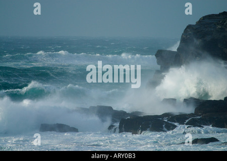 Il mare in tempesta Foto Stock