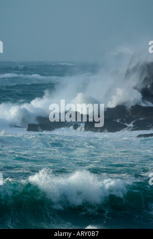 Il mare in tempesta Foto Stock