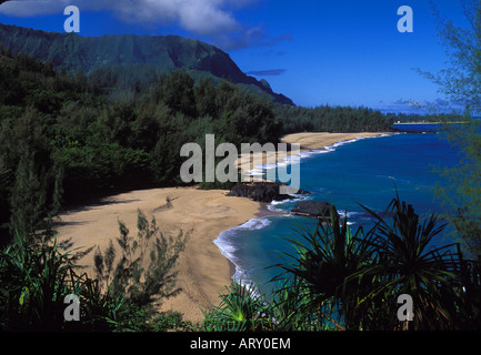 Spiaggia Lumahai dove il filmato "South Pacific' è stato girato, Kauai Foto Stock