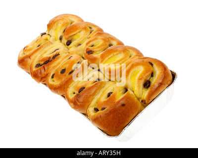 Brioche francese focaccia con scaglie di cioccolato Foto Stock