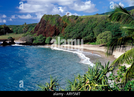 Hamoa Beach, Hana, Maui. Foto Stock