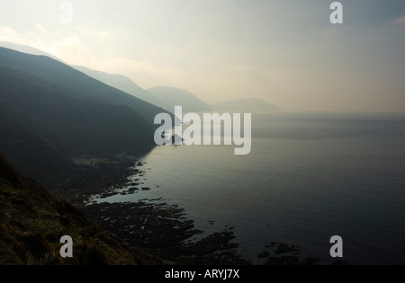 Vista verso il polpaccio dell uomo Foto Stock