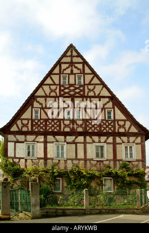 Tradizionale francone in casa Ruedenhausen Franconia Baviera Germania Foto Stock