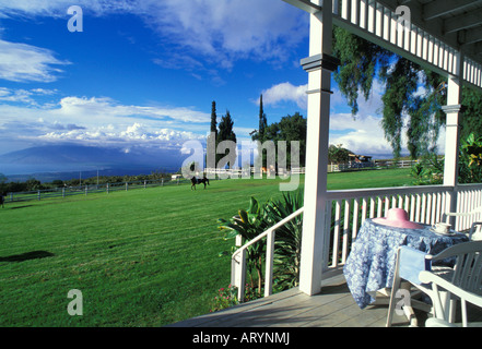 Silver Cloud Ranch. Un bed and breakfast che si trova nella zona di upcountry di Maui noto per la sua tranquillità, vecchio tempo Foto Stock