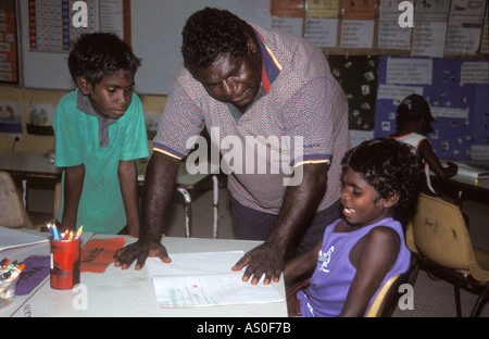 Isole Tiwi di Bathurst Nguiu comunità scuola primaria Foto Stock