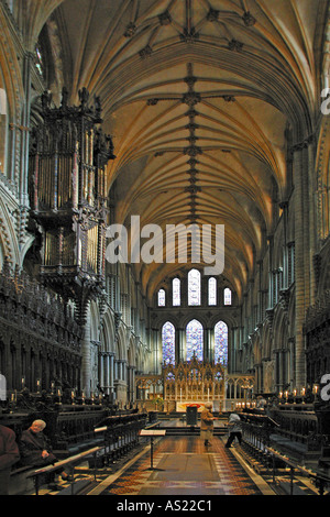 Interno della Cattedrale di Ely East Anglia Norfolk GB UK Foto Stock