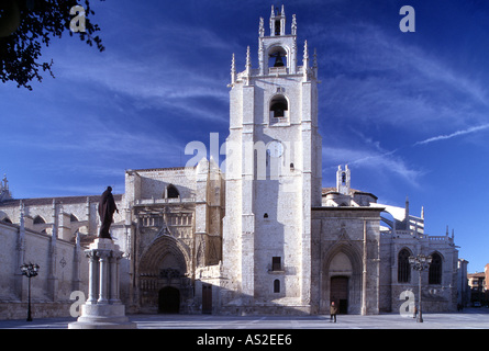 Palencia, Kathedrale, Südflanke mit Chor Foto Stock