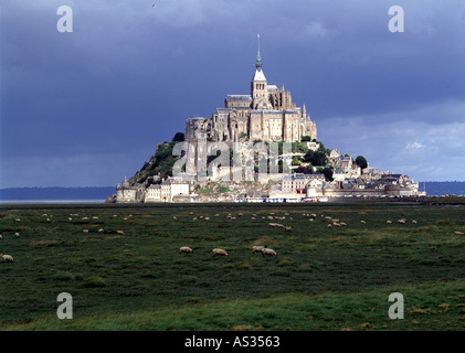 Mont-Saint-Michel, von Süden Foto Stock