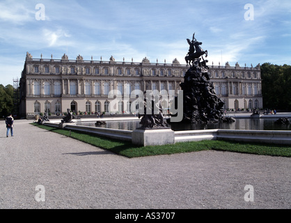 Herrenchiemsee, Schloß, West-Ansicht mit Wasserparterre Foto Stock