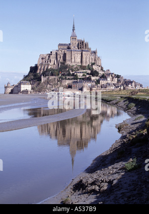 Mont-Saint-Michel, Aussenansicht Foto Stock