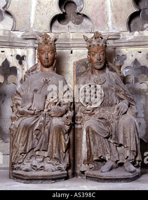 Magdeburg, Dom 'Herrscherpaar in der Heilig-Grab-Kapelle, '' Otto und Editha' Foto Stock