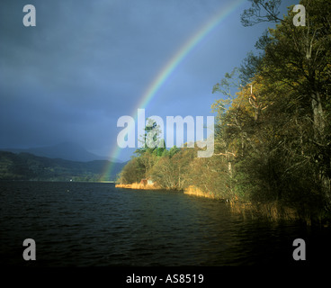Rainbow Loch Ard The Trossachs Scottish Highlands Scotland Foto Stock