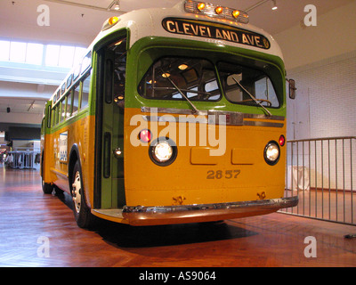 Bus dove Rosa Parks è stato arrestato in mostra presso il Museo Henry Ford Foto Stock