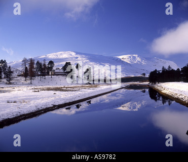 In inverno la neve in Glen Shero Laggan Badenoch e Strathspey regione delle Highlands Inverness Shire Scozia GPLM 1135 Foto Stock