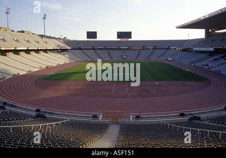 Il 1992 Olympic Stadium di Barcellona Catalonia Spagna Foto Stock