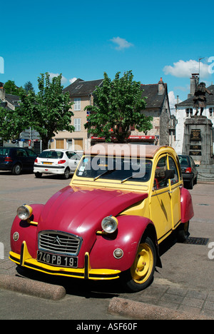 Citroen 2CV, donzenac correze, Francia Foto Stock