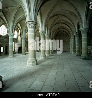 Mont-Saint-Michel, Merveille, Rittersaal Foto Stock