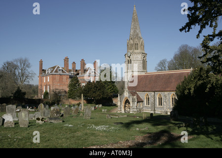 La chiesa di San Gregorio s accanto a Welford Park Foto Stock