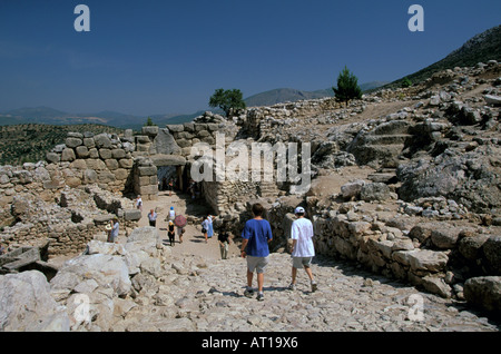 In Europa, in Grecia, Peloponneso, Micene. Rovine della città antica Foto Stock