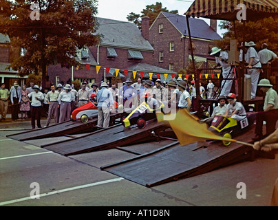 Linea di partenza a soapbox derby, Washington DC, c. 1947 Foto Stock