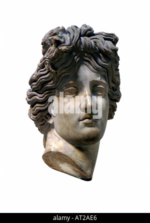 Busto del dio greco Apollo Foto Stock