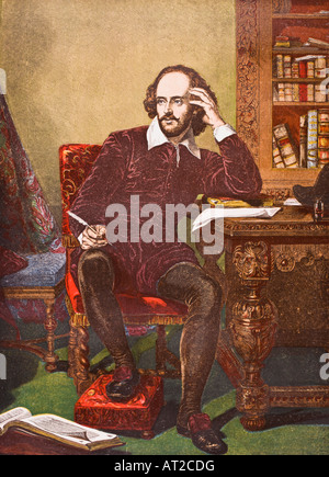 William Shakespeare, 1564 -1616. Inglese poeta e drammaturgo. Foto Stock