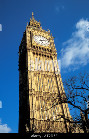 Londra Big Ben Case del Parlamento Westminster England Regno Unito Gran Bretagna GB UK Europa Foto Stock