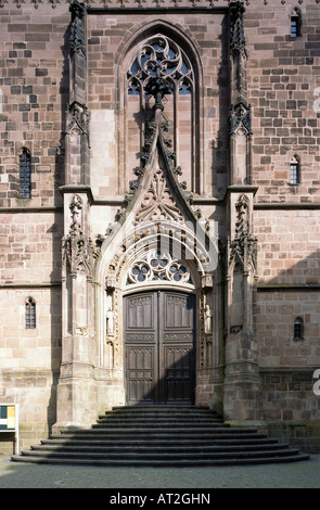 St. Wendel, Basilika San Wendelin (Wendalinusbasilika), Westportal Foto Stock