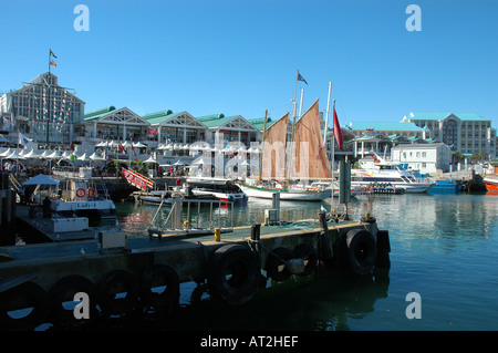 Vista del Victoria and Alfred Waterfront Città del Capo Sud Africa Foto Stock