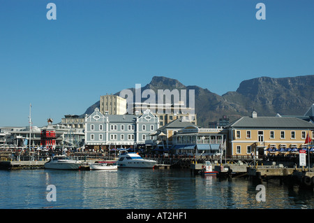 Vista del Victoria and Alfred Waterfront Città del Capo Sud Africa Foto Stock