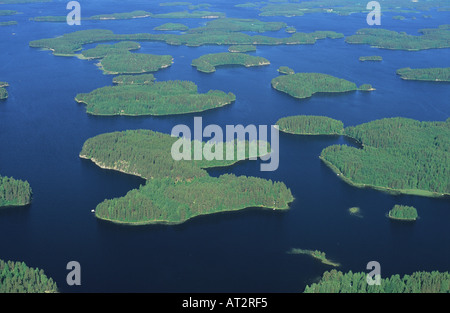 Laghi di Kuopio FINLANDIA vista aerea Foto Stock