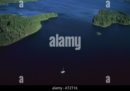 Laghi di Kuopio FINLANDIA vista aerea Foto Stock