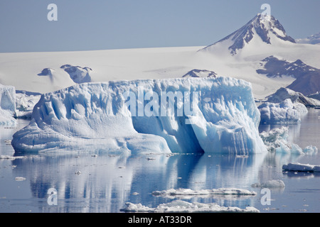 Iceberg nel suono Antartide Antartide Foto Stock