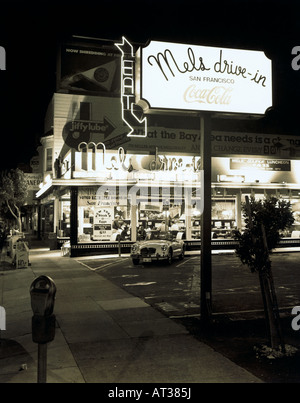 Mels Drive-in, San Francisco, California, Stati Uniti d'America Foto Stock