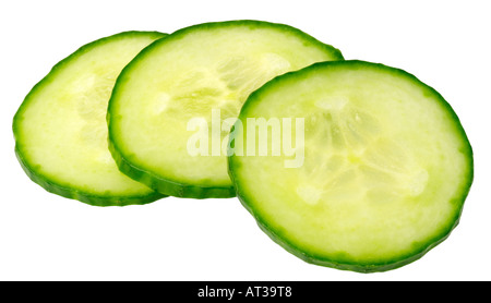 Fette di cetriolo TAGLIARE Foto Stock