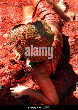 La Tomatina pomodoro gettando festival, Buñol, Spagna 2006 Foto Stock
