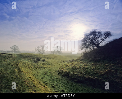 Un motte e bailey castle yelden bedfordshire Foto Stock