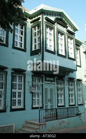 Tradizionali di vecchie case sulla Princes Heybeliada isola nei pressi di Istanbul, Turchia Foto Stock