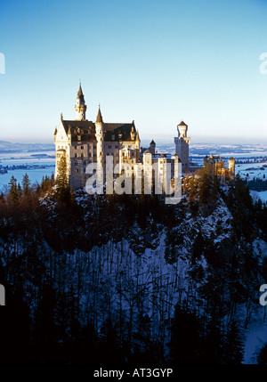 Neuschwanstein, Schloß, Blick von der Jugendbrücke Foto Stock