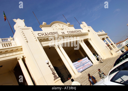 Senegalese Dakar luogo centrale de l'indipendenza Chambre du Commerce costruzione Foto Stock